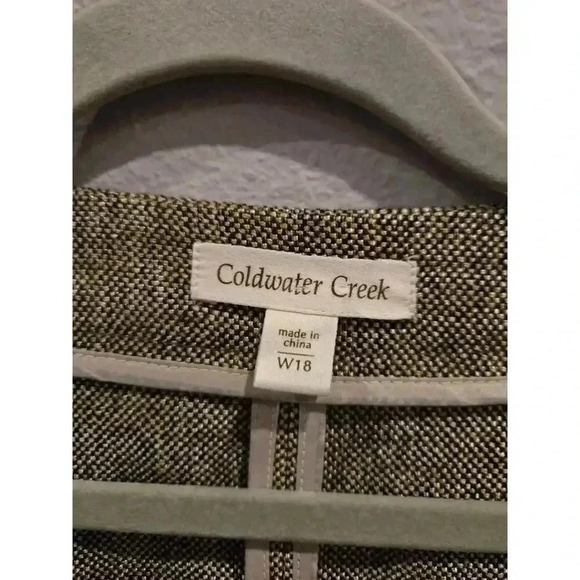 Coldwater Creek Women's Beaded Tweed Jacket Brown Size 18 Casual 3/4 Plus Boho - Picture 6 of 12